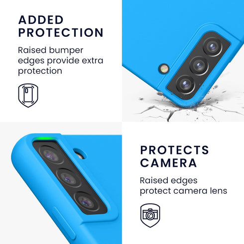 kwmobile Case Compatible with Samsung Galaxy S22 Plus Case - TPU Silicone Phone Cover with Soft Finish - Radiant Blue...