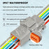 Deutsch DT 8 Pin Connector, 8 Way DT Automotive Waterproof Electrical Connector Male Female Plug Wiring Harness with 16AWG Cable Wire,for Car,Truc...