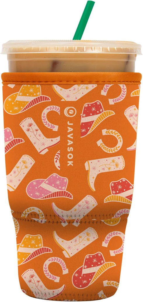 Sok It Java Sok Iced Coffee & Cold Soda Insulated Neoprene Cup Sleeve (Cowgirl Couture, Large: 30-32oz)...