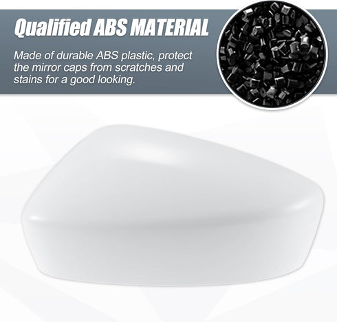 X AUTOHAUX Car Rear View Left Driver Side Mirror Cover Cap Replacement White for Mazda 3 Axela 2017-2019 Mirror Guard Covers Exterior Decoration T...