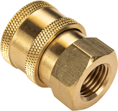 Simpson Cleaning 7100021 Replacement QC Socket for Pressure Washer Extension Wands Up to 4500 PSI, Brass, 1/4-Inch FNPT, Gold...