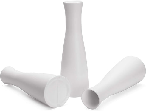 Tall Conic Composite Plastics Flower Vase, Small Bud Decorative Floral Vase Home Decor Centerpieces, Arranging Bouquets, Connected Tubes (Wide Cal...