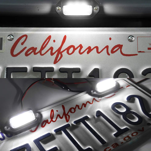 LivTee Waterproof 12V License Plate LED Light, for RV Camper Truck SUV Trailer Van, Step Courtesy & Cargo Lights, Xenon White (2PCS)...