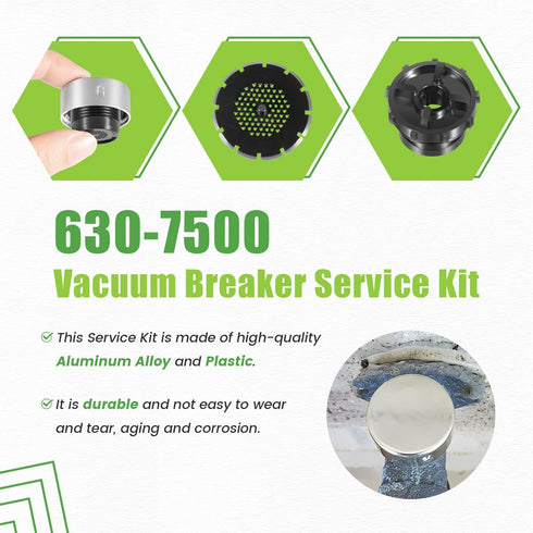630-7500 Service Kit (2 Sets) Replace for Prier 630-7500 Vacuum Breaker Service Parts Kit Wall Hydrant Vacuum Breaker Replacement Parts Fit for 40...