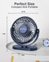 SWEETFULL USB Desk Fan Small Quiet - 3 Speeds Mini Personal Portable Fan 360° Rotation Adjustable, 5 Inch Office Table Cooling Gadgets on Desktop ...