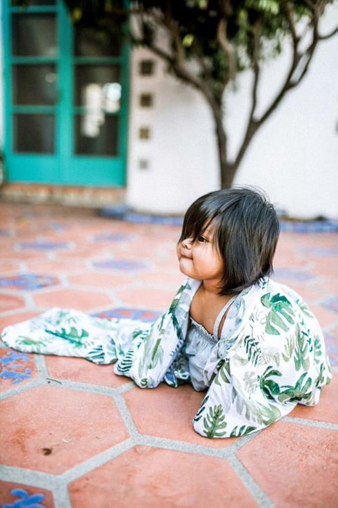 Little Unicorn – Tropical Leaf Cotton Muslin Swaddle Blanket | Single | 100% Cotton | Super Soft | Newborns and Infants | Large 47” x 47” | Machin...