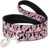 Buckle-Down Pet Leash - Minnie Mouse Expressions Polka Dot Pink/White - 4 Feet Long - 1" Wide...