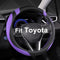 West Llama Customized Auto Car Steering Wheel Cover for Toyota Rav4 Corolla Camry Highlander (Black+Purple-Standard Size)...