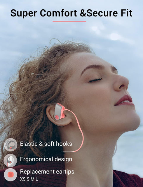 Stiive Bluetooth Headphones, Wireless Sports Earbuds IPX7 Waterproof with Mic, Stereo Sweatproof in-Ear Earphones, Noise Cancelling Headsets for G...