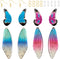 16Pcs Butterfly Earring Making Kit Acrylic Butterfly Wing Charms Colorful Fairy Wing Pendants Boho Butterfly Wing Charms & Jump Rings Earring Hook...