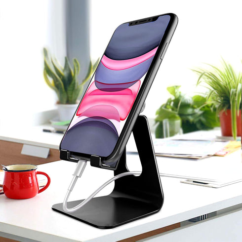 CreaDream Adjustable Cell Phone Stand, Phone Stand, Cradle, Dock, Holder, Aluminum Desktop Stand Compatible with Phone Xs Max Xr 8 7 6 6s Plus SE ...