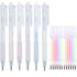 Fine Tip Glue Pen, 6 pcs Quick Dry Glue Pens with 12 Refills, Apply Glue Like Writing, Easy Use Precise Control, Ballpoint Glue Pen for Crafting, ...