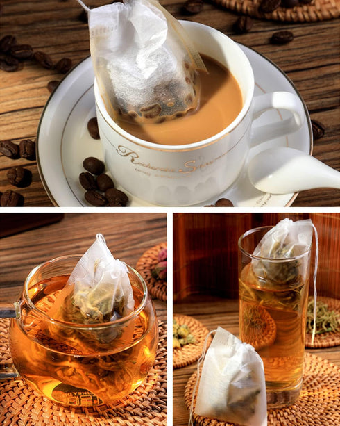 200pcs Disposable Tea Bags for Loose Leaf Tea, Tea Filter Bags with Free Tea Spoon for Loose Tea Loose Leaf Tea, Coffee, Spice, Herbs (QS53)...