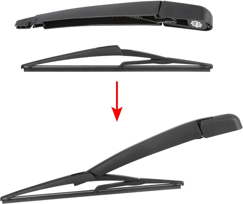X AUTOHAUX Rear Windshield Wiper Blade Arm Set for Nissan Juke 2010-2020 - 310mm 12inch...