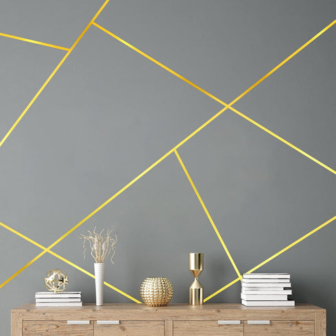 6 Pcs Gold Tape Graphic Tape Metallic Mirror Tape DIY Graphic Tape Metallic Mirror Wrapping for Crafts Decoration 22 Yards (1/5 Inch)...