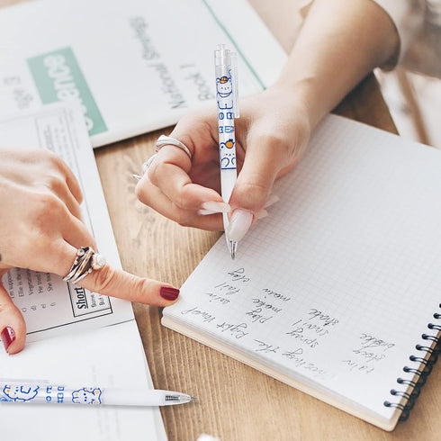 Cute Bear Pens Creative Retractable Gel Pens, Black Gel Ink Pens, 0.5mm Fine Pen, Cute Pens Kawaii Ball Point Pens for Office School Supplies for ...