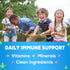 Kids Immune Support Gummies with Vitamin C, Zinc & Echinacea, Gluten Free & Non-GMO Chewable Immune Support for Kids Gummy, Daily Childrens Immune...
