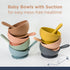 Babeehive Goods Bowls | Stress-Free, Mess-Free Mealtime | Food-Grade Silicone | Sturdy Suction Bowl and Soft Silicone Spoon | Soft, Flexible Silic...