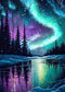 DIYCYCY Aurora Landscape Diamond Art Kits for Adults,DIY 5D Diamond Painting Kits for Beginners,Round Full Drill Diamond Dots Paintings Picture Ge...