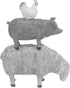 Deco 79 Polystone Farm Animals Decorative Sculpture Stacked Home Decor Statue, Accent Figurine 9" x 4" x 12", Gray...