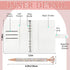 A5 Rhinestone Refillable Notebook Binder and Crystal Pen Set 6 Ring Diamond Budget Binder for Filler Paper Bling White Desk Accessories for Women ...
