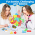 64PCS Stack Attack Game for Adult & Kids, Tetra Board Tower Games for Family Travel Party, 2 Players Balance Stacking Toy, Team Toys Building Bloc...
