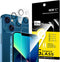 NEW'C Pack of 4, 2 x Tempered Glass Screen Protectors for iPhone 13 (6,1") and 2 x Camera Tempered Glass for Camera Protection, Scratch-Resistant,...