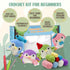 Crochet Kit for Beginners, Crochet Starter Kit with Step-by-Step Video Tutorials and Yarns, DIY Crochet Knitting Kit Animals Supplies for Adults K...