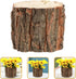 Bark Planter Pot 2pcs Wood Bark Flower Pot Natural Log Succulent Planter Flower Pots for Indoor Plants Rustic Tree Stump Plant Pot Farmhouse Flowe...