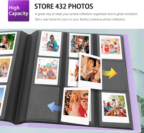 432 Pockets Mini Photo Album for Fujifilm Instax Mini 11 12 evo 90 70 9 8+ 8 LiPlay Instant Camera/Polaroid Snap SnapTouch PIC-300 Z2300 Instant C...
