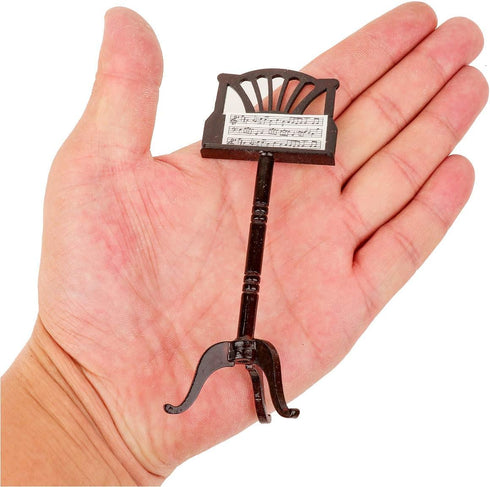 Miniature Music Stand with Case Mini Musical Instrument Mini Music Stand Miniature Dollhouse Model Christmas Ornament and Gift (Music Stand)...