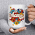 Floral Retro Mama Coffee Mug, Mom Birthday Cup, Mother's Day Gift (15oz)...