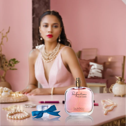 Perfection for Women Eau De Parfum- Floral & Fruity Accord - Aromatic, Green Scent with Almond Milk with Woody Base - Casual Wear Fragrance - Eleg...