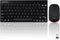 Perixx PERIDUO-712B Wireless Mini Keyboard and Mouse Set, Black, US English Layout...