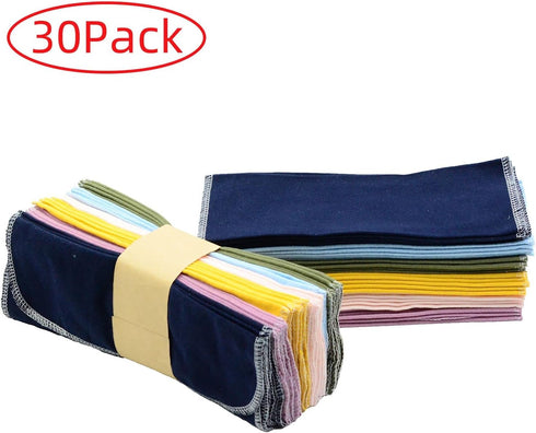 Reusable Paperless Towels, Washable 100% Cotton Cloth Paperless Towels - 30 Pack 10'' X 10'' Zero Waste Reusable Napkins Eco Friendly Paperless Pa...