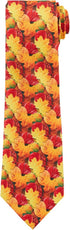 Jacob Alexander Men's Fall Leaves Happy Thanksgiving Regular Neck Tie - Yellow Orange...