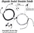 2 Pcs Magnetic Couples Bracelets Matching Bracelets Adjustable Connecting Bracelets, Double Rope Strong Couple Valentines Day Gifts Friendship Bea...
