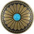 Bezelry 8 Pieces Diamond Flower Assembled with Artificial Turquoise Metal Shank Buttons. 33mm(1-5/16 inch) (Antique Brass)...