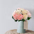 SnailGarden 12 Head Artificial Peony Flowers , 3 Colors, Silk Peony Pink with 2Pcs Satin Ribbon and 1Pcs Greeting Card, Peonies Bouquet for Weddin...