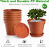 6 Pack Plastic Plant Pots with Drainage Holes and Tray, 4 inch Thickened Indoor Planters Seedlings Nursery Pots for Flowers, African Violet, Succu...