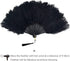 BABEYOND Vintage Style Folding Handheld Ostrich Feather Fan 1920s Flapper Accessories (Black)...