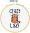 Dimensions Mini Counted Cross Stitch Kit for Beginners, 'Crazy Cat Lady', 14 Count White Aida Cloth, 4''......