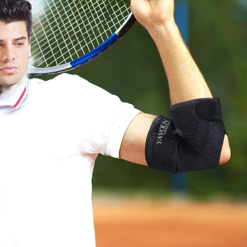 Elbow Support,Adjustable Tennis Elbow Support Brace, Great For Sprained Elbows, Tendonitis, Arthritis,basketball?Baseball,Golfer's Elbow Provides ...