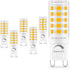 Sailstar G9 LED Bulb Dimmable 2700K Soft Warm White 6 Pack, T4 G9 4W Replacement for 40 Watts Halogen, Ceramic Bi Pin Base, 120V 400 Lumen 360°Bea...
