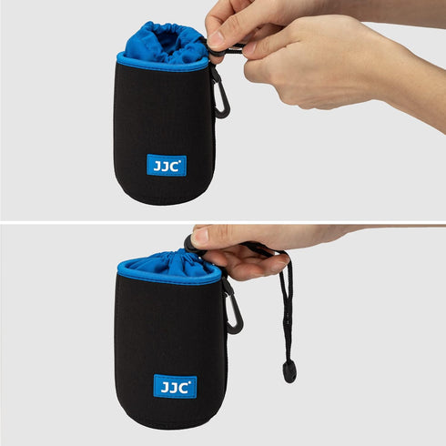 JJC Drawstring Neoprene Camera Lens Pouch Case, Protective Lens Bag for Mirrorless Lenses Up to 3.5 x 6.7 (D X H) for Canon EF 24-70mm f/2.8L Cano...