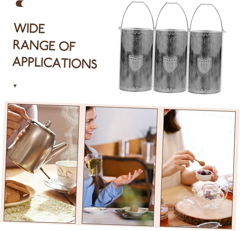 3pcs Tea Leak Home Diffusers Mesh Strainer Stainless Steel Strainer Teapot Filter Replacement Tea Kettle Strainer Coffee Strainer Tea Pot Replacem...