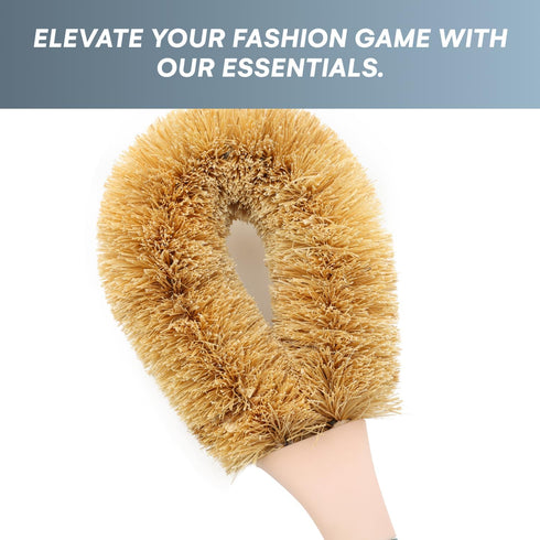 Easy Gleam | Scrub Cleaning Brushes - Hard Scrubber for Cast Iron Cookware - Durable Material with Natural Hard Sisal Bristles - Versatile for Hou...