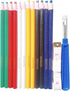 Dinggaogao 6 Colors 12 Pieces Sewing Mark Pencil Tailor's Marking and Tracing Tools,1 Soft Tape Measure,1 Thread Remover, Free Cutting Crayons Sew...