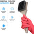 Nanoskin 8.5 Inch Heavy-Duty Tire Cleaning Brush - Ergonomic Steel Wire Scrub for Whitewall & Sidewall | Professional Auto Detailing Tool, Enhance...