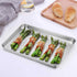 TeamFar Pure Stainless Steel Toaster Oven Pan Tray Ovenware, 7''x9.3''x1'', Heavy Duty & Healthy, Mirror Finish & Easy clean, Deep Edge, Dishwashe...